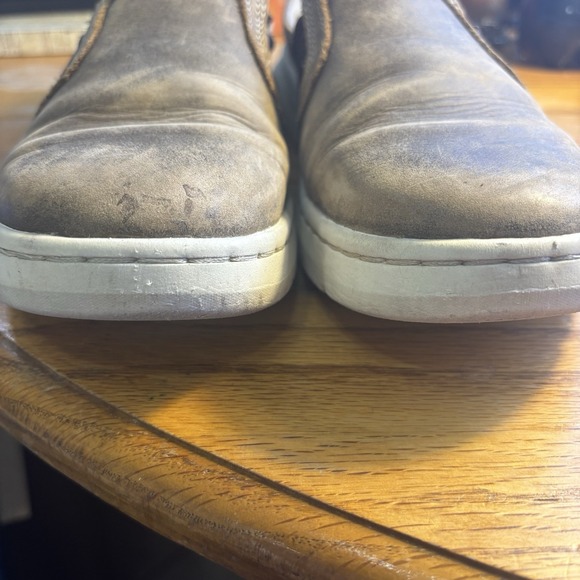 Ariat Youth Slip On Leather Loafers Shoes Size 7.5B Brown Rubber Soles Casual - Picture 5 of 10